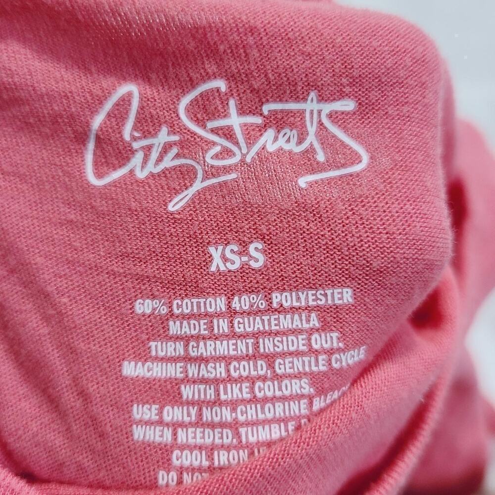 city streets salmon pink effortless crop top Size xs - Picture 4 of 4